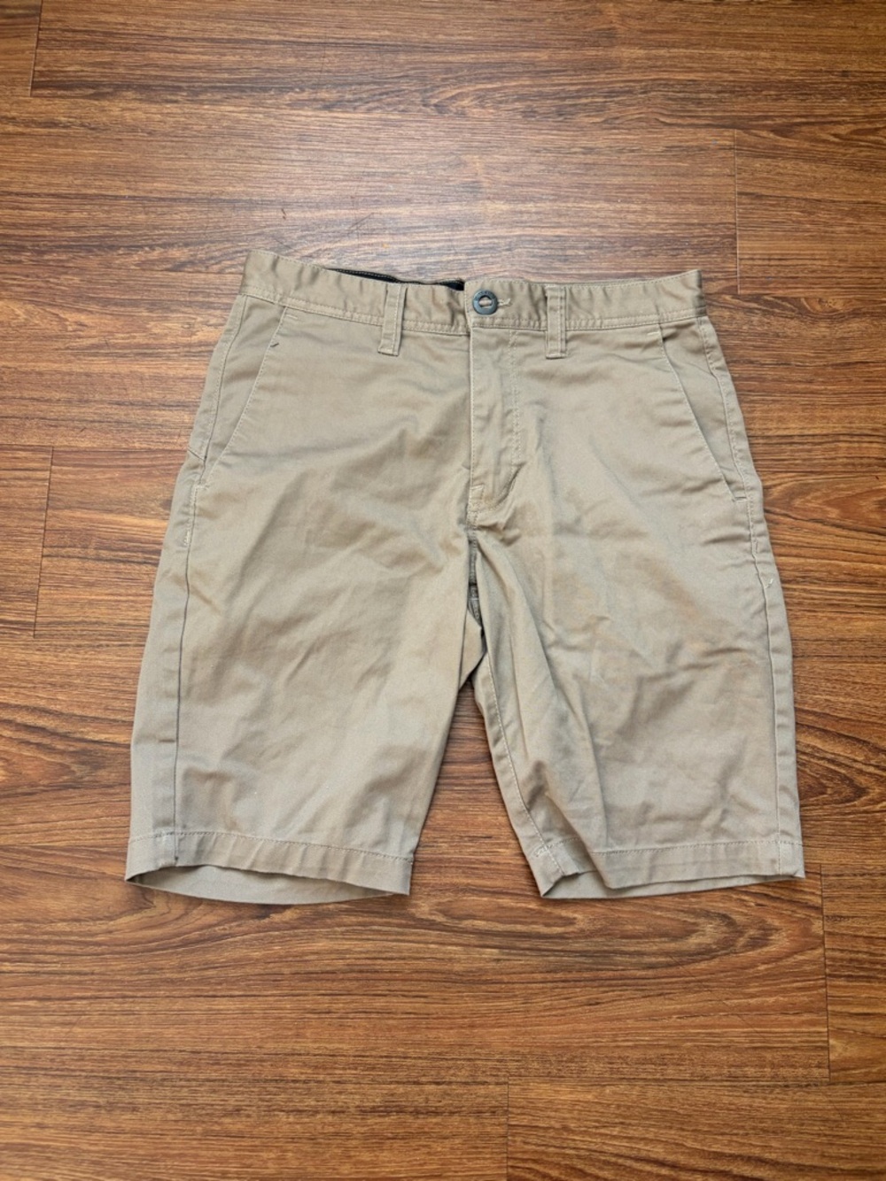 Volcom Men's Flat Front Khaki Shorts - Tan